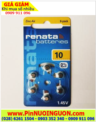 Renata PR536 _Pin số 10, Pin trợ thính Renata PR536 /Pin số 10, Pin máy điếc Renata PR536 chính hãng 